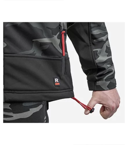 Téli softshell kabát férfi Vertex Camo W56 camouflage dark gray S méret