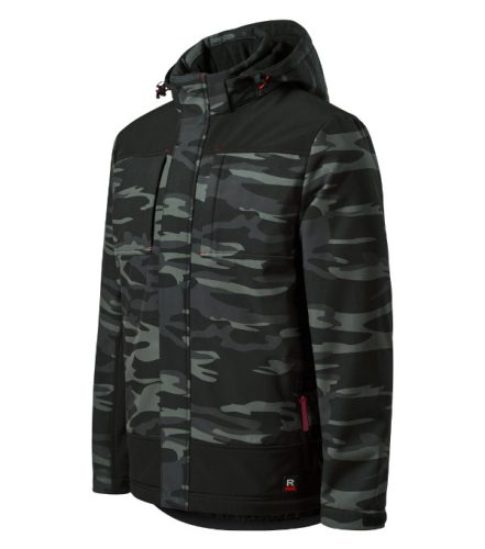 Vertex Camo téli softshell kabát férfi camouflage dark gray M