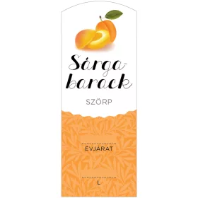 Szörp cimke Sárgabarack hosszú 5 db/csomag