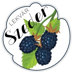   Formavágott lekvár cimke SZEDER öntapadós műanyag alapú 5 db/csomag