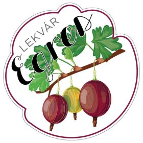   Formavágott lekvár cimke EGRES öntapadós műanyag alapú 5 db/csomag