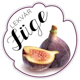   Formavágott lekvár cimke FÜGE öntapadós műanyag alapú 5 db/csomag