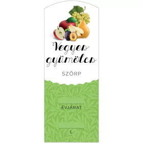 Szörp cimke Vegyes gyümölcs hosszú 5 db/csomag