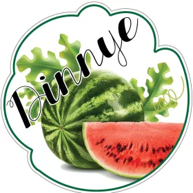   Formavágott cimke DINNYE öntapadós műanyag alapú 5 db/csomag