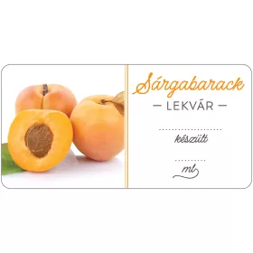   Sárgabarack lekvár öntapadós műanyag alapú cimke 6 db/csomag