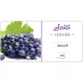   Szőlő lekvár öntapadós műanyag alapú cimke 6 db/csomag