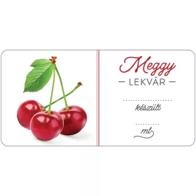 Meggy lekvár öntapadós műanyag alapú cimke 6 db/csomag