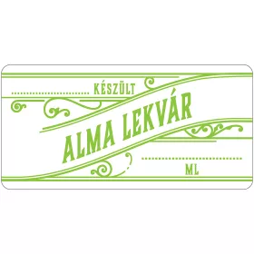 Alma lekvár öntapadós műanyag alapú cimke 6 db/csomag