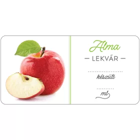 Alma lekvár öntapadós műanyag alapú cimke 6 db/csomag