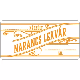   Narancs lekvár öntapadós műanyag alapú cimke 6 db/csomag