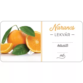   Narancs lekvár öntapadós műanyag alapú cimke 6 db/csomag