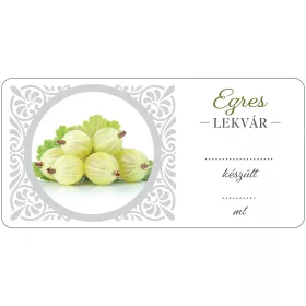 Egres lekvár öntapadós műanyag alapú cimke 6 db/csomag