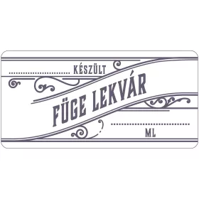 Füge lekvár öntapadós műanyag alapú cimke 6 db/csomag
