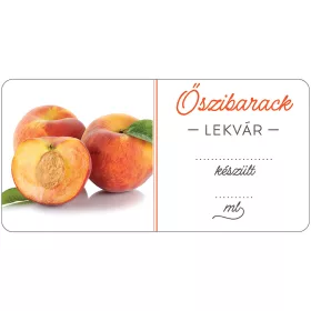   Őszibarack lekvár öntapadós műanyag alapú cimke 6 db/csomag