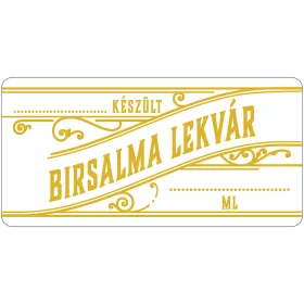   Birsalma lekvár öntapadós műanyag alapú cimke 6 db/csomag