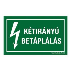 Kétirányú betáplálás Öntapadós matrica 160x100 mm