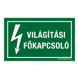 Világítási főkapcsoló Öntapadós matrica 160x100 mm