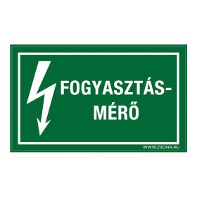 Fogyasztásmérő Öntapadós matrica 160x100 mm