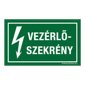 Vezérlőszekrény Öntapadós matrica 160x100 mm