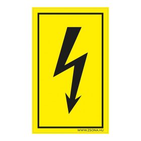 Villámjel Öntapadós matrica 160x100 mm