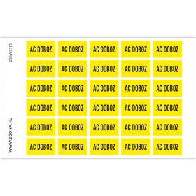 AC doboz Öntapadós matrica 160x100 mm