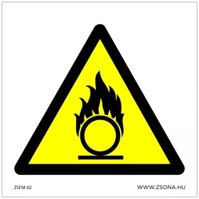 Oxidáló anyag! Öntapadós matrica 100x100 mm