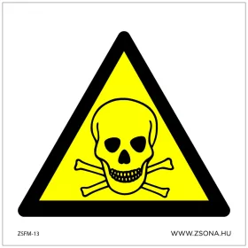 Mérgező anyag Öntapadós matrica 100x100 mm