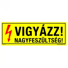   Vigyázz nagyfeszültség! padló matrica csomag  140x50 mm 4db/csomag
