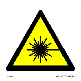 Lézersugár! Öntapadós matrica 100x100 mm