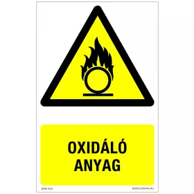 Oxidáló anyag Öntapadós matrica 160x100 mm
