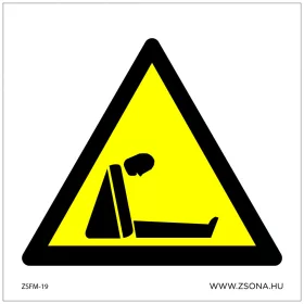 Fulladás veszélye! Öntapadós matrica 100x100 mm