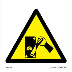 Biztonsági főkapcsoló Műanyag tábla 100x100 mm