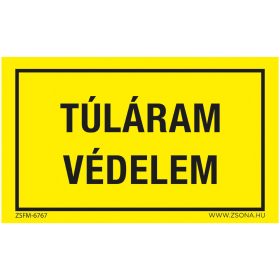 Túláram védelem Öntapadós matrica 160x100 mm