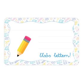   Samolepiaci štítok na zápisník Ceruzka s nápisom materská škola