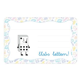 Samolepiaca brožúrová etiketa s nápisom Domino škôlka