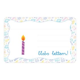   Samolepiaca brožúrková etiketa s nápisom Sviečková škôlka