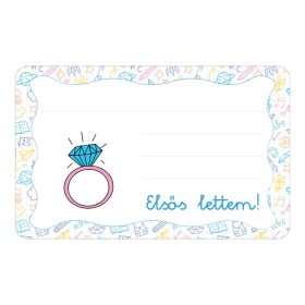   Samolepiaca brožúrková etiketa s krúžkovým nápisom škôlka