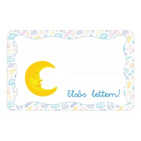   Samolepiaci štítok s brožúrkou s nápisom Mesačná škôlka