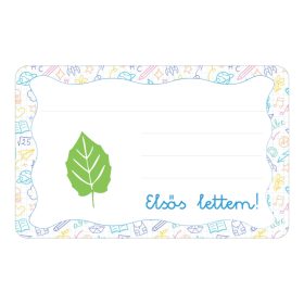 Samolepiaca brožúrková etiketa List s nápisom MŠ