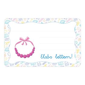 Samolepiaci štítok knižočky Náhrdelník s nápisom MŠ