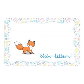 Samolepiaca knižočková etiketa s nápisom MŠ Róka