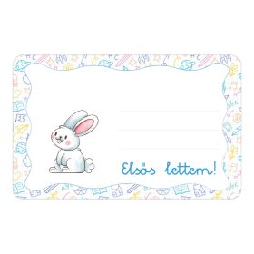   Samolepiaca brožúrková etiketa s nápisom Bunny Kindergarten