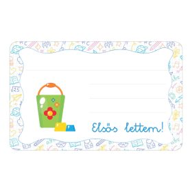   Samolepiaci štítok s brožúrkou s nápisom Vödör škôlka