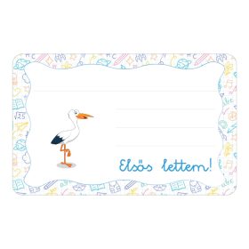 Samolepiaci štítok s brožúrkou s nápisom Golya škôlka