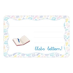 Samolepiaca brožúrková etiketa Kniha s nápisom škôlka