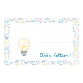   Samolepiaca brožúrka s nápisom Žiarovka pre materskú školu