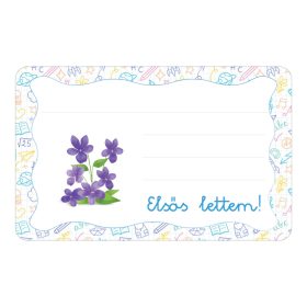   Samolepiaci štítok s brožúrkou s nápisom Ibolya škôlka