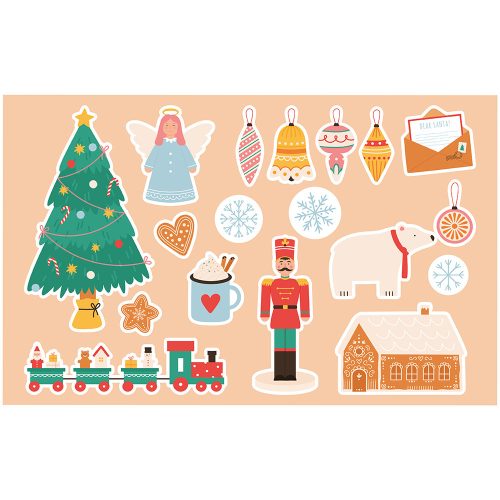 Öntapadós karácsonyi-jelképek matrica csomag