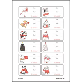 Karácsonyi ajándékkísérő matrica