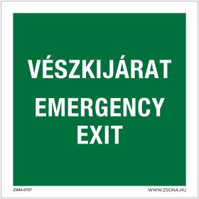 Vészkijárat Öntapadós matrica 160x100 mm